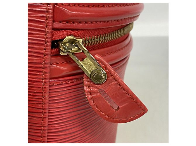 Louis Vuitton Epi Cannes Handtasche Rot - Ansicht 9