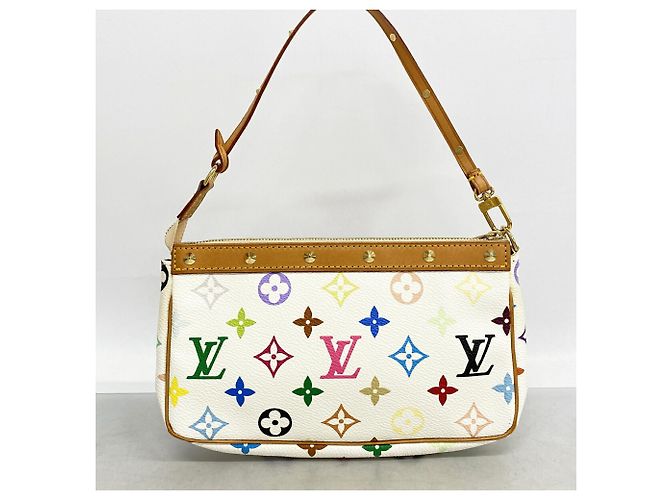 Louis Vuitton Monogram Multicolor Pochette Accessoires Bianco - vista 8