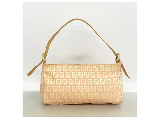 Borsa Fendi Zucchino in nylon e canvas Rosa - vista 11