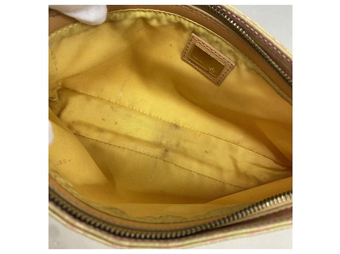 Borsa Fendi Zucchino in nylon e canvas Rosa - vista 4