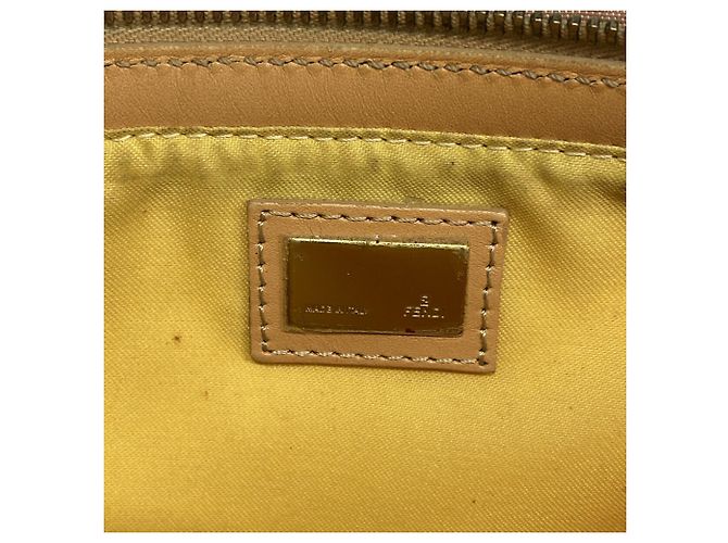 Borsa Fendi Zucchino in nylon e canvas Rosa - vista 5