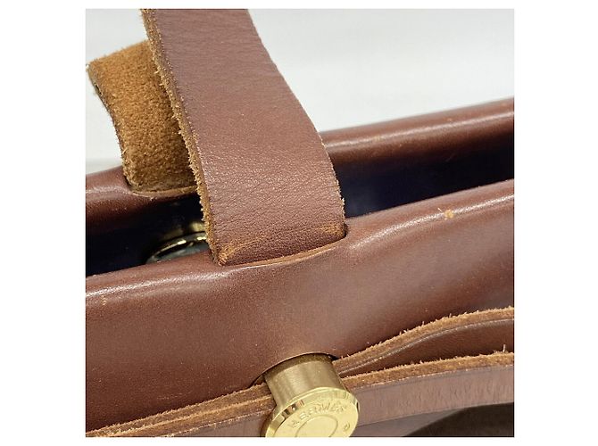 Hermès Saco Tote Hermes Herbag Cabas Marrom - vista 9