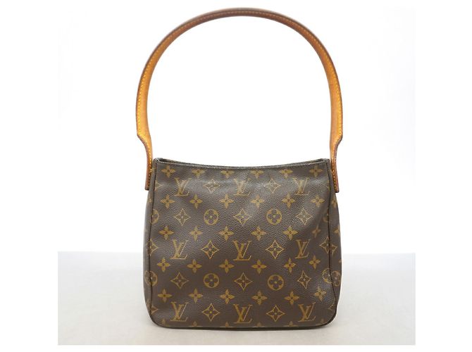 Sac à épaule Louis Vuitton Monogram Looping MM Marron - vue 11