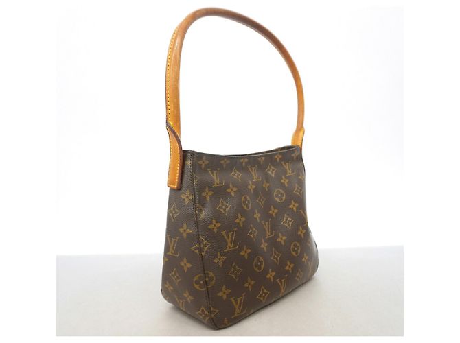 Sac à épaule Louis Vuitton Monogram Looping MM Marron - vue 2