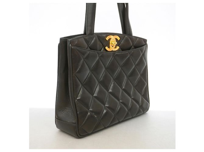Chanel Matelassé Lammleder Tote Bag Schwarz - Ansicht 2