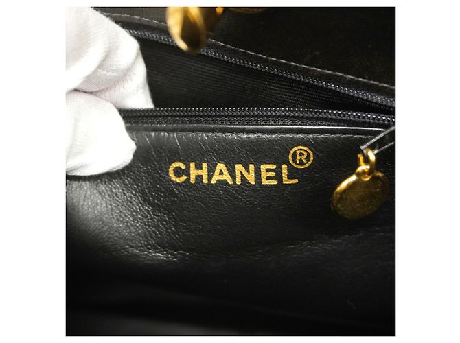 Chanel Matelassé Lammleder Tote Bag Schwarz - Ansicht 5