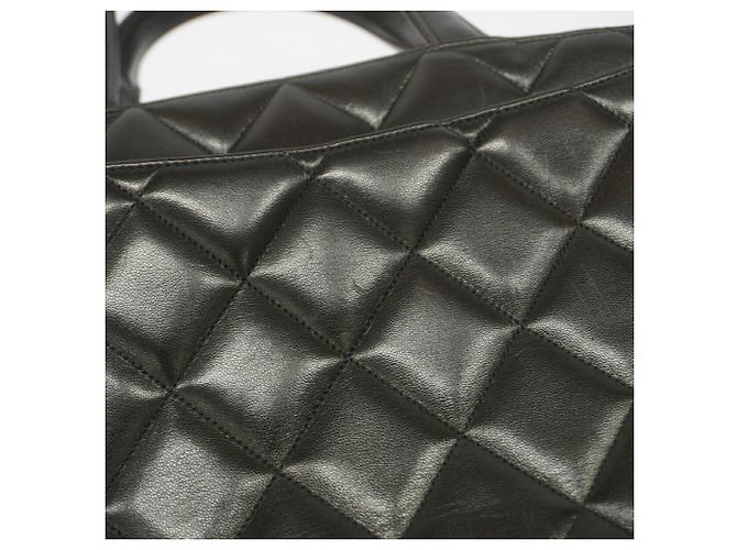Chanel Matelassé Lammleder Tote Bag Schwarz - Ansicht 9