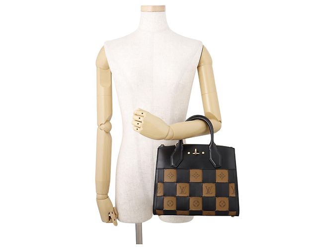 Louis Vuitton Monogram Reverse City Steamer PM Handtasche Schwarz - Ansicht 4