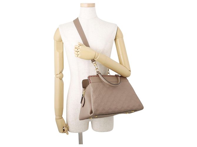 Bolsa Louis Vuitton Monogram Empreinte Vosges MM Taupe - vista 5
