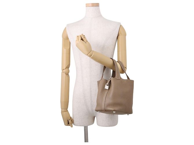 Hermès Hermes Picotin Lock PM Handtasche in Etoupe Taupe - Ansicht 4