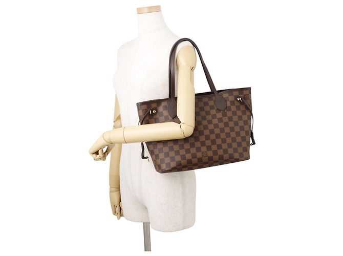 Louis Vuitton Damier Ebene Neverfull PM Tote Bag Rot - Ansicht 4