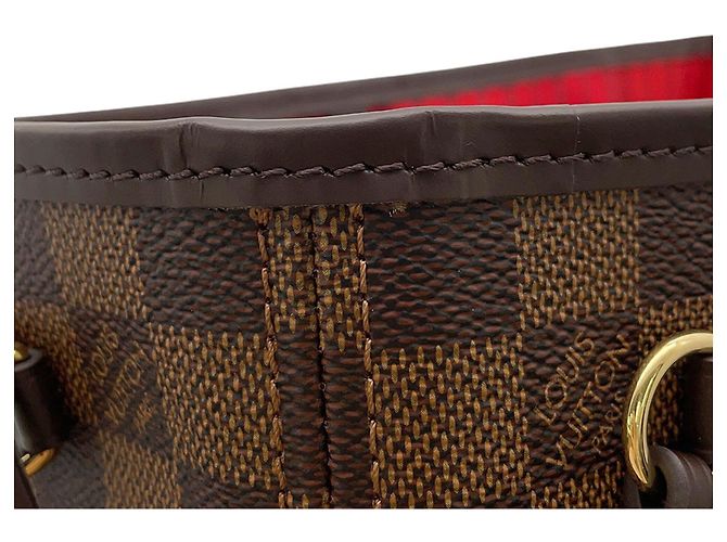 Louis Vuitton Damier Ebene Neverfull PM Tote Bag Rot - Ansicht 6