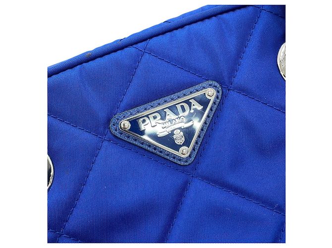 Prada Chain Shoulder Bag Blue - view 11