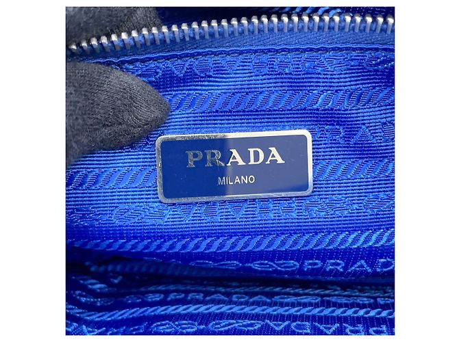 Prada Chain Shoulder Bag Blue - view 15