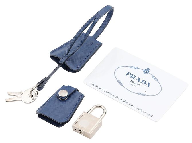 Prada Chain Shoulder Bag Blue - view 17