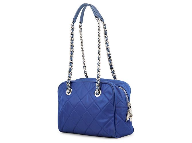Prada Chain Shoulder Bag Blue - view 2