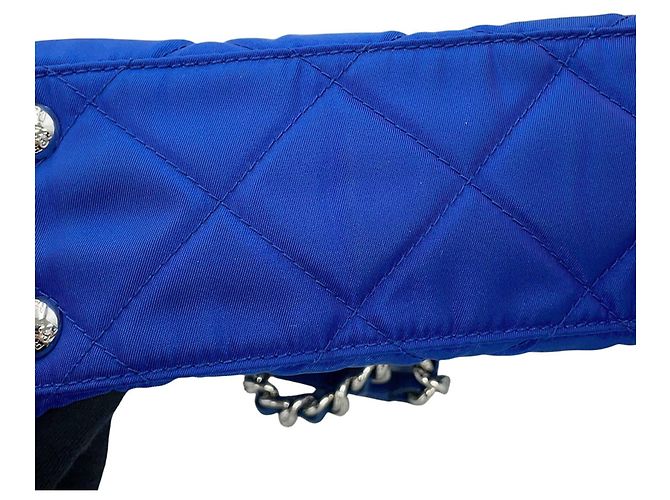 Prada Chain Shoulder Bag Blue - view 8