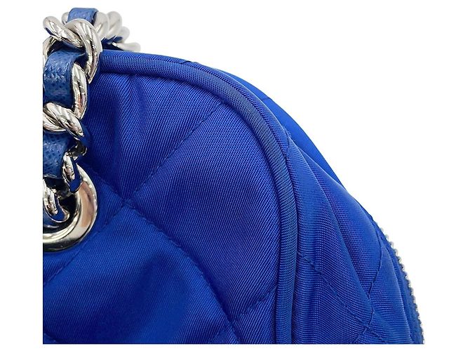 Prada Chain Shoulder Bag Blue - view 9