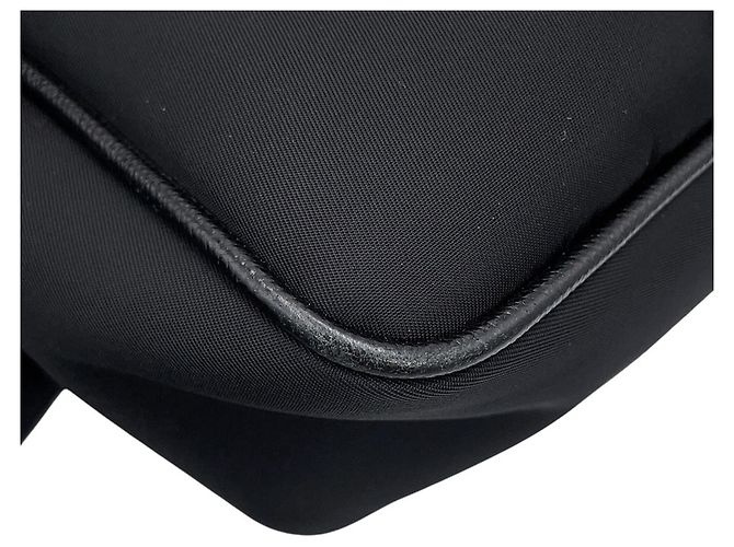 Bolsa de ombro Prada em couro Saffiano preto - vista 6