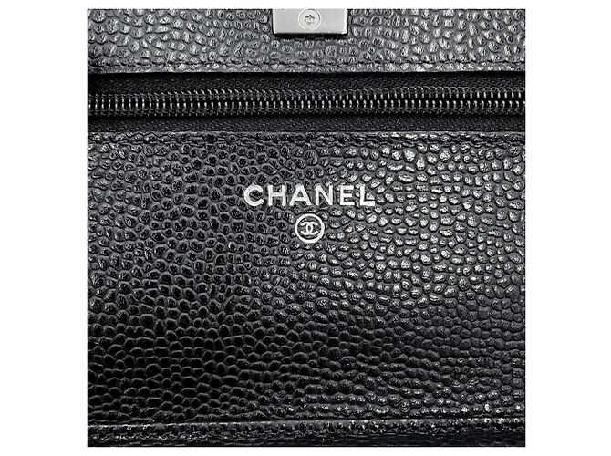 Cartera con cadena Chanel Black Matelassé Negro - vista 15