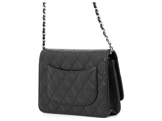 Cartera con cadena Chanel Black Matelassé Negro - vista 2