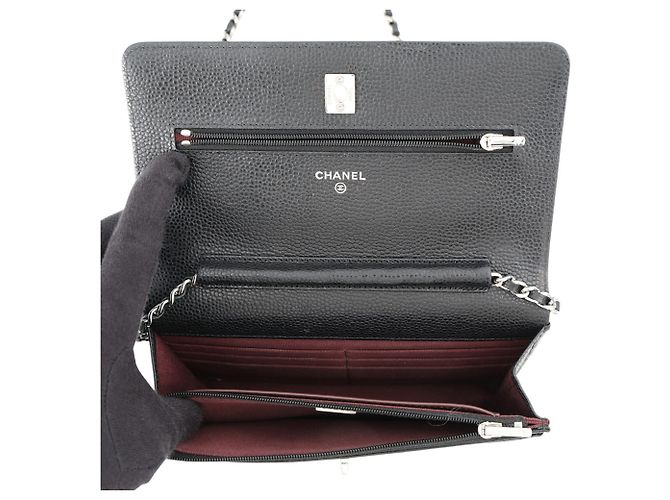 Cartera con cadena Chanel Black Matelassé Negro - vista 6