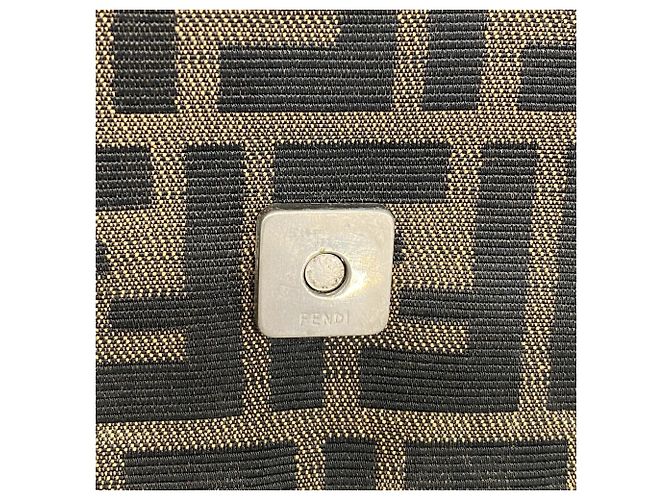 Borsa Fendi Zucca in nylon e canvas Marrone - vista 10