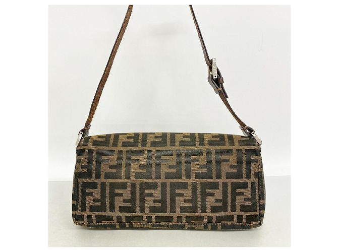 Borsa Fendi Zucca in nylon e canvas Marrone - vista 13