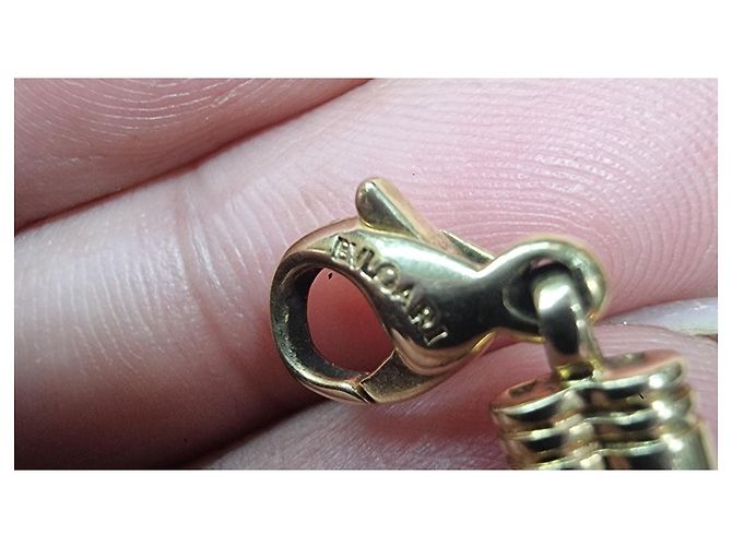 Bulgari Bvlgari B.zero1 Collana in Pelle Marrone D'oro - vista 2