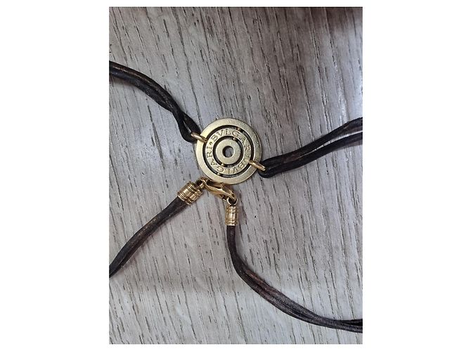 Bulgari Bvlgari B.zero1 Collana in Pelle Marrone D'oro - vista 3