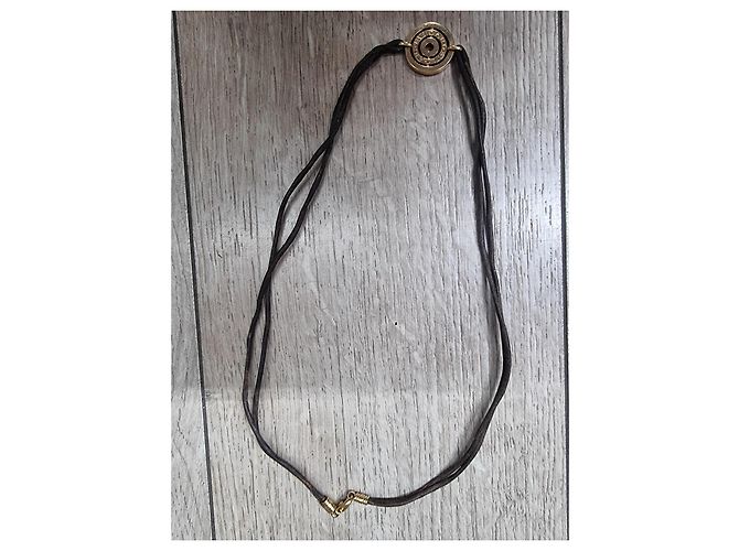 Bulgari Bvlgari B.zero1 Collana in Pelle Marrone D'oro - vista 4
