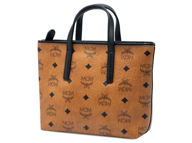 Bolso de mano/Bolso de hombro MCM Visetos Logogram Castaño Negro - vista 2