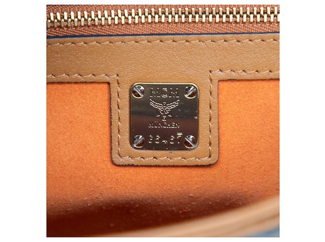 Bolsa MCM Visetos Logogram em couro marrom - vista 5