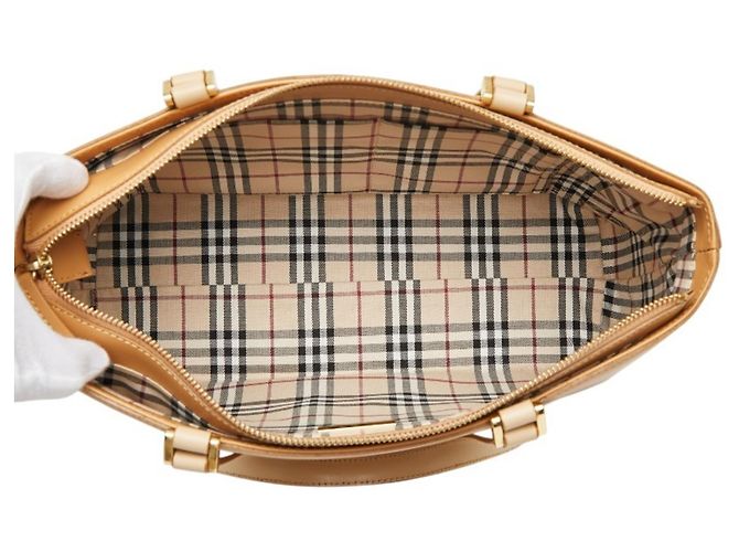 Saco Tote Burberry Nova Check Bege - vista 12