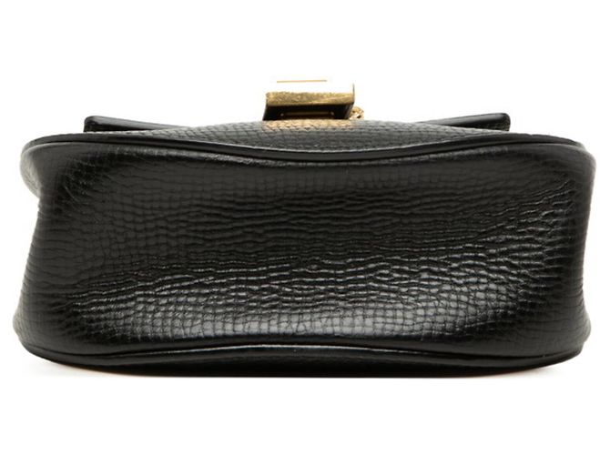 Borsa a tracolla con catena Chloé Drew Mini Crossbody Nero Bianco - vista 3