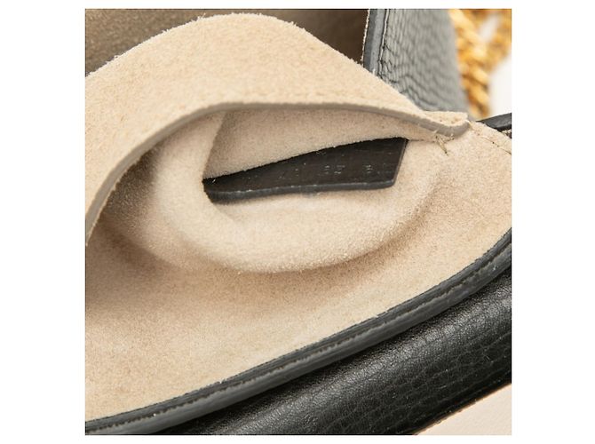Borsa a tracolla con catena Chloé Drew Mini Crossbody Nero Bianco - vista 6