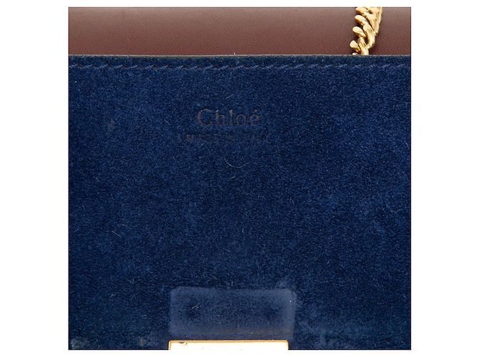 Borsa a tracolla Chloé Drew Chain Marrone Blu - vista 5