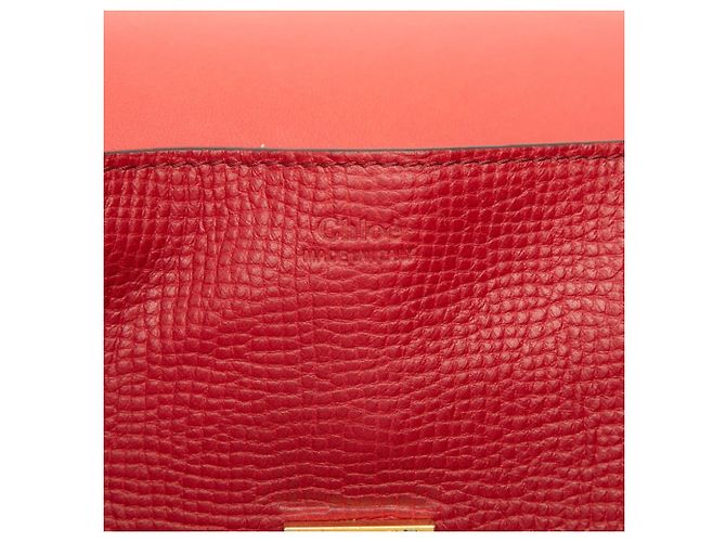 Bolso bandolera con cadena Chloé Drew Roja - vista 5