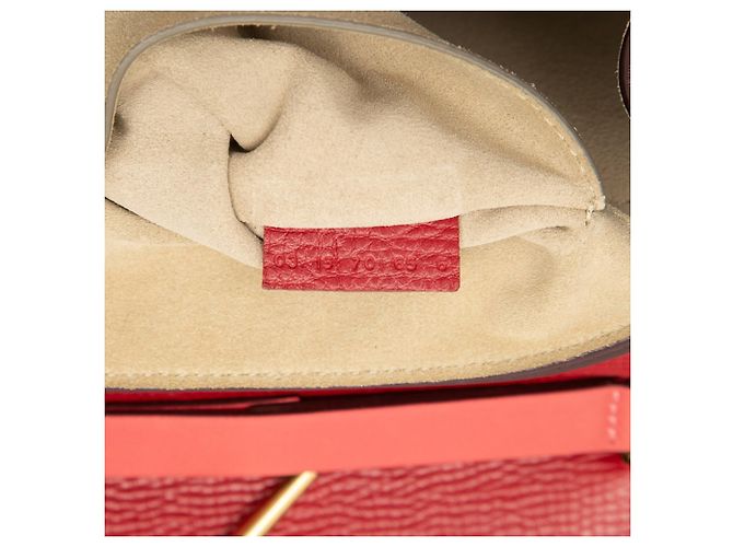 Bolso bandolera con cadena Chloé Drew Roja - vista 6