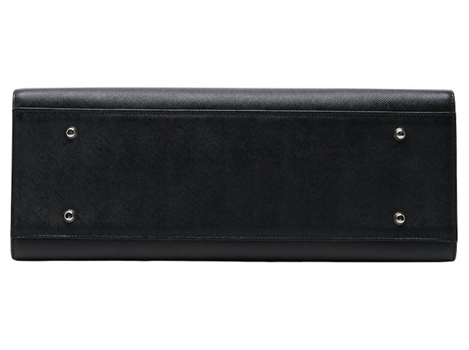 Borsa a mano in pelle nera Burberry Nova Check Nero - vista 3