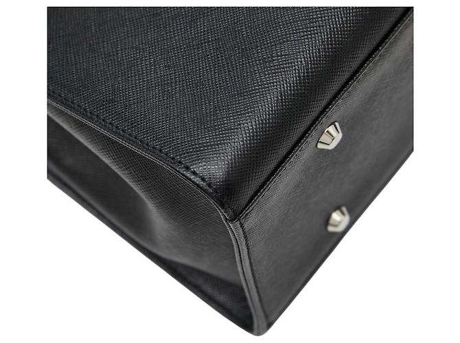 Borsa a mano in pelle nera Burberry Nova Check Nero - vista 5