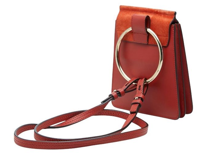 Borsa a tracolla Chloé Faye Small Rosso - vista 2