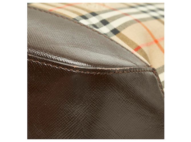 Borsa Tote Burberry Nova Check Shadow Horse Marrone - vista 4