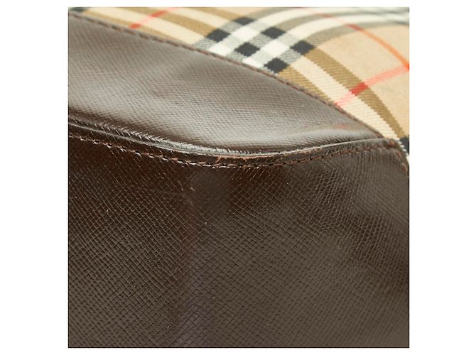 Borsa Tote Burberry Nova Check Shadow Horse Marrone - vista 6