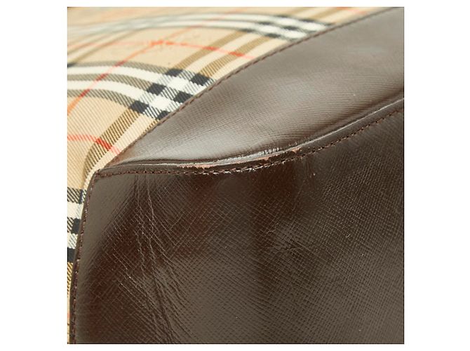 Borsa Tote Burberry Nova Check Shadow Horse Marrone - vista 7