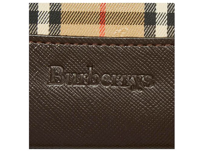 Borsa Tote Burberry Nova Check Shadow Horse Marrone - vista 9