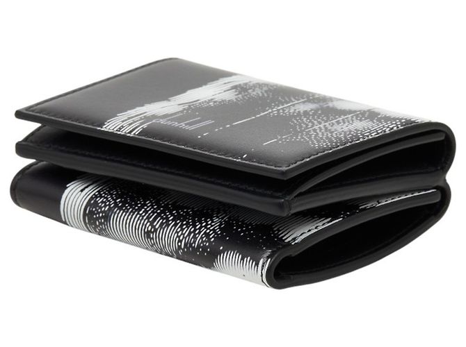 Alfred Dunhill Dunhill Logo Tri-fold Wallet Black White - view 4