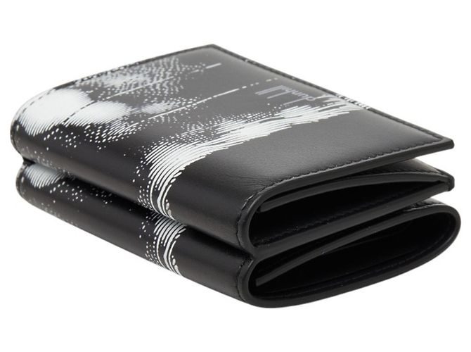 Alfred Dunhill Dunhill Logo Tri-fold Wallet Black White - view 5