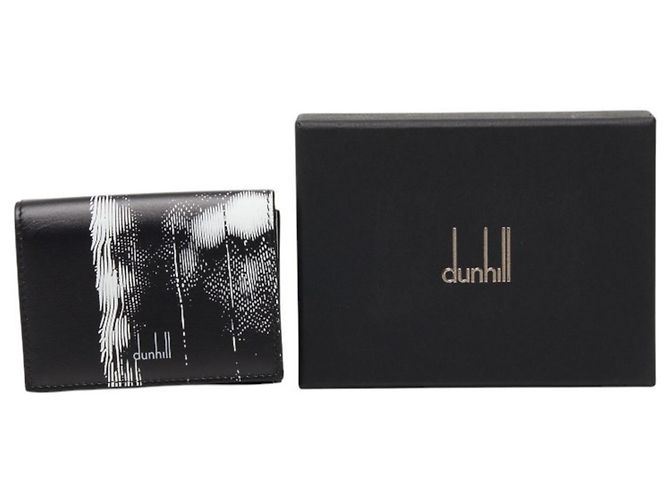 Alfred Dunhill Dunhill Logo Tri-fold Wallet Black White - view 9