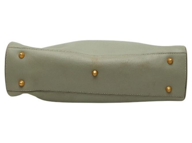 Saco Tote Chloé em couro verde - vista 3
